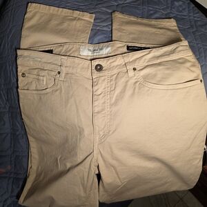 Teleria Zed Tan Slim-Fit Pants — Size 36 x 34